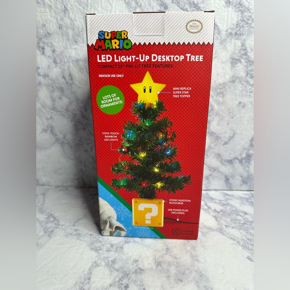 Super Mario LED Light-Up Desktop Tree - Picture 2 of 3